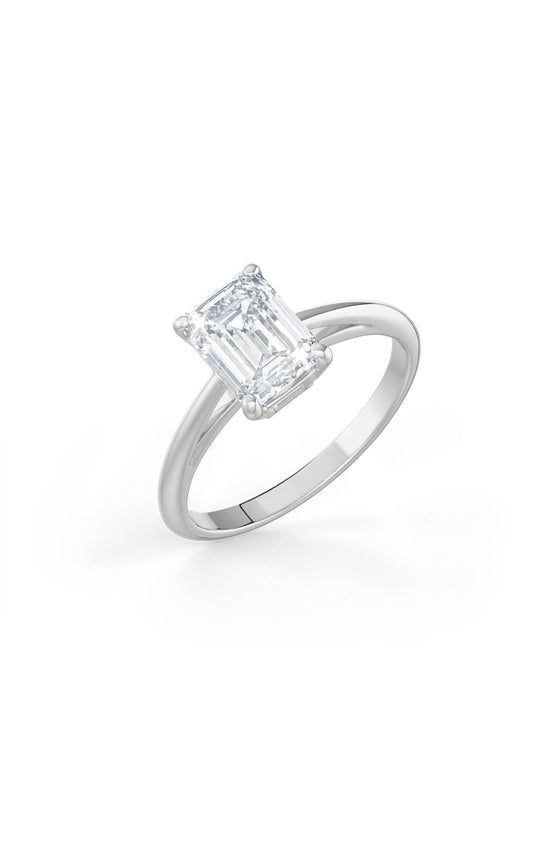 Emerald Cut Solitaire Engagement Ring