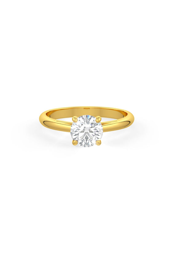 Brilliant Round Shaped Solitaire Engagement Ring
