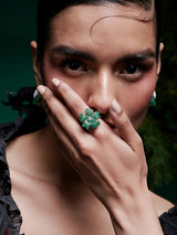 Enchanted Petal Symphony Cocktail Ring
