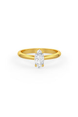 Marquise Shaped Solitaire Engagement Ring