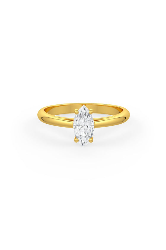 Marquise Shaped Solitaire Engagement Ring