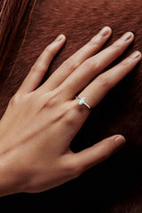 Marquise Shaped Solitaire Engagement Ring