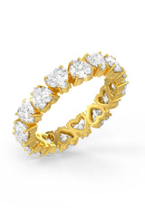 Heart Shaped Solitaire Wedding Bands
