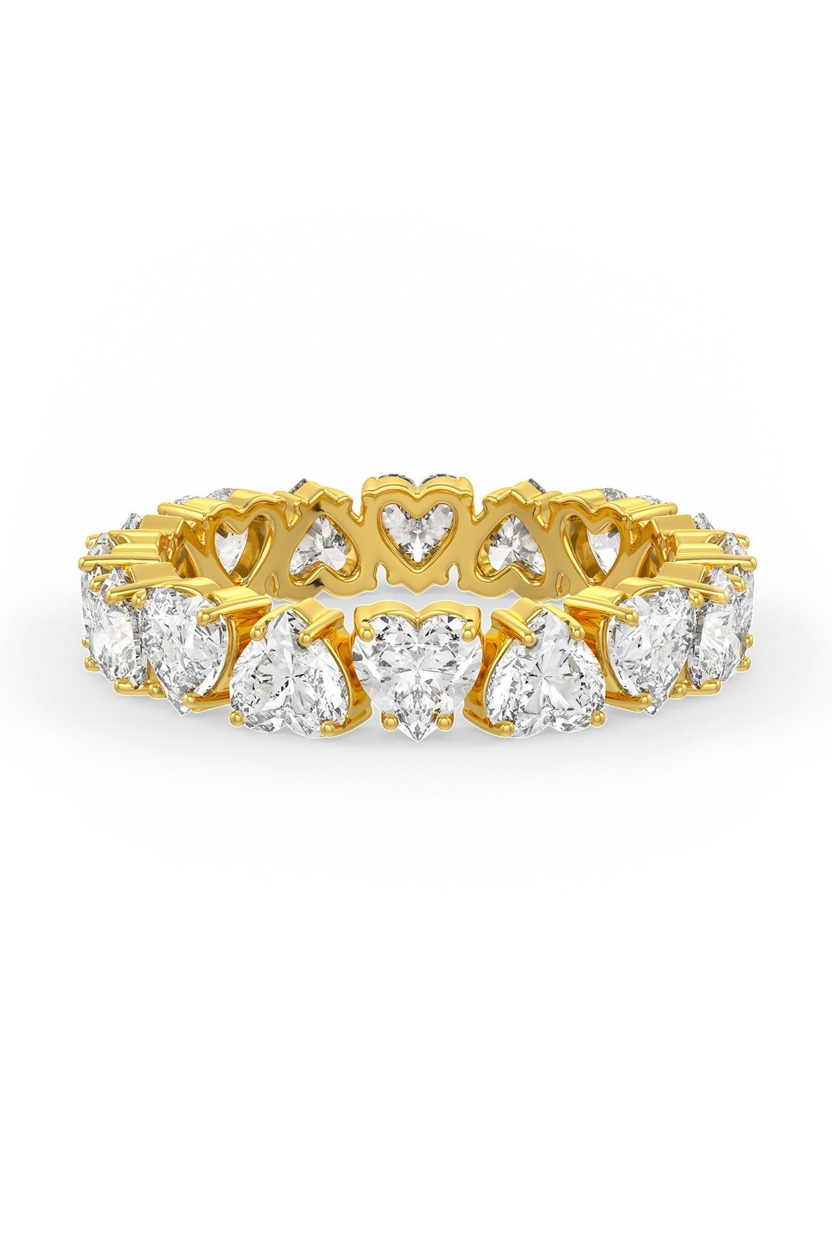 Heart Shaped Solitaire Wedding Bands