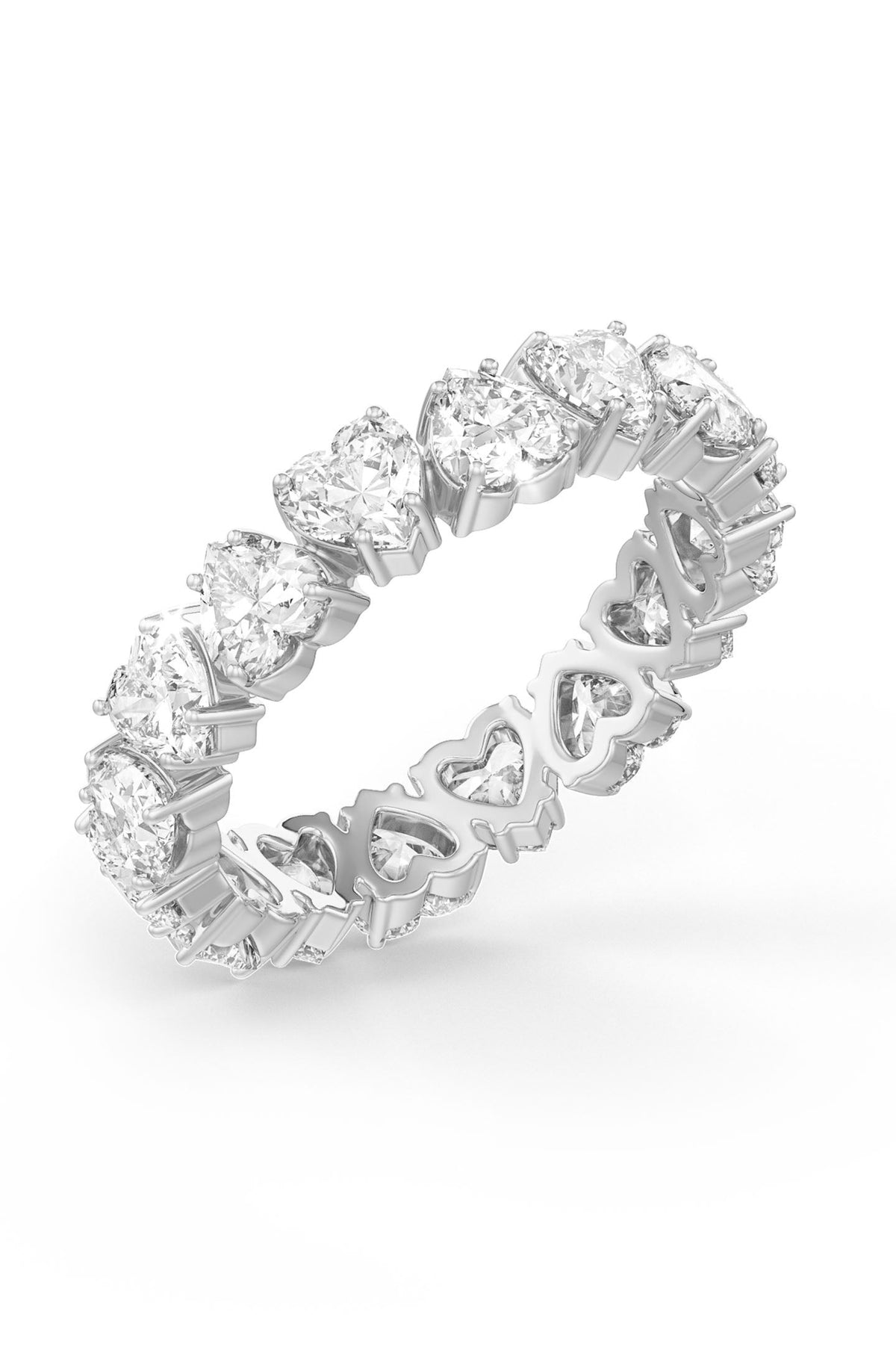 Heart Shaped Solitaire Wedding Bands