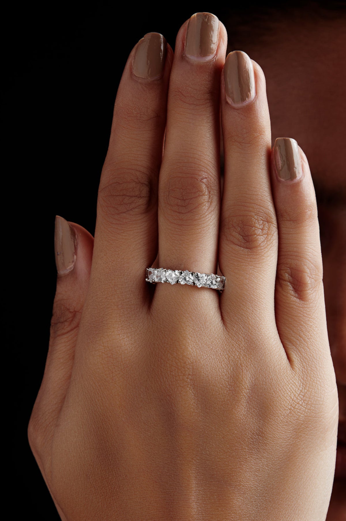 Heart Shaped Solitaire Wedding Bands
