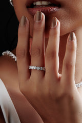 Heart Shaped Solitaire Wedding Bands