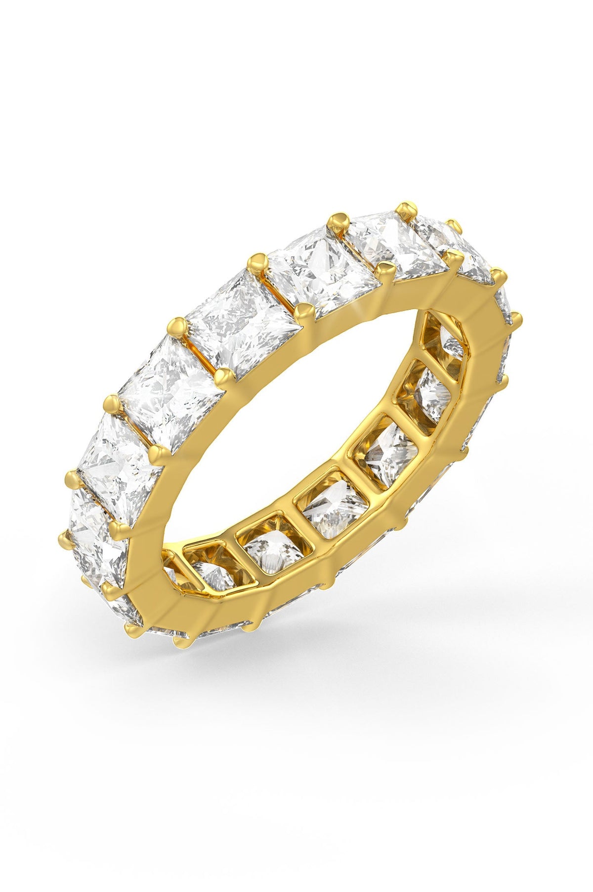 Square Shaped Solitaire Wedding Bands
