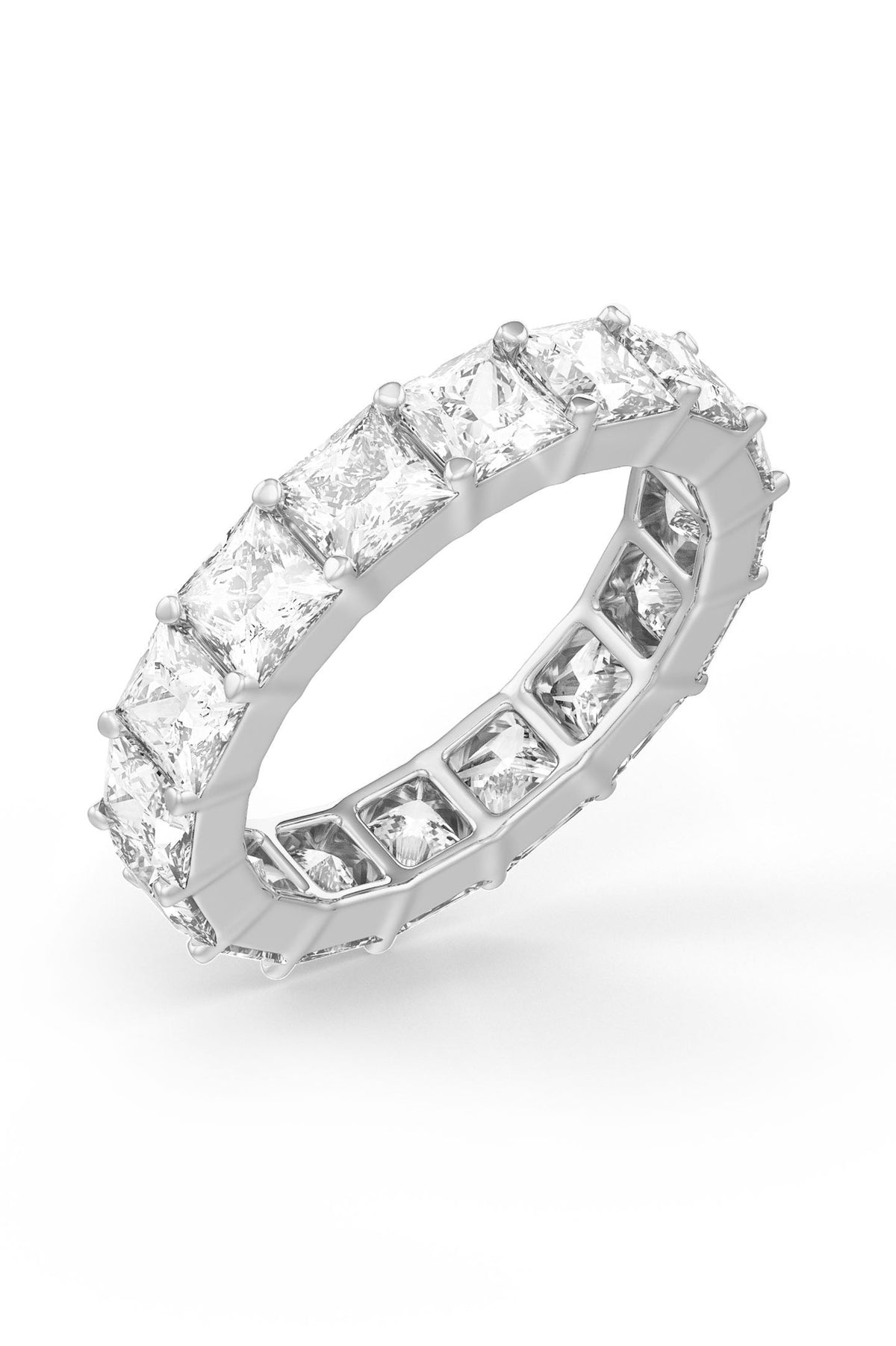 Square Shaped Solitaire Wedding Bands