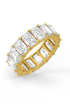 Emerald Cut Solitaire Wedding Bands