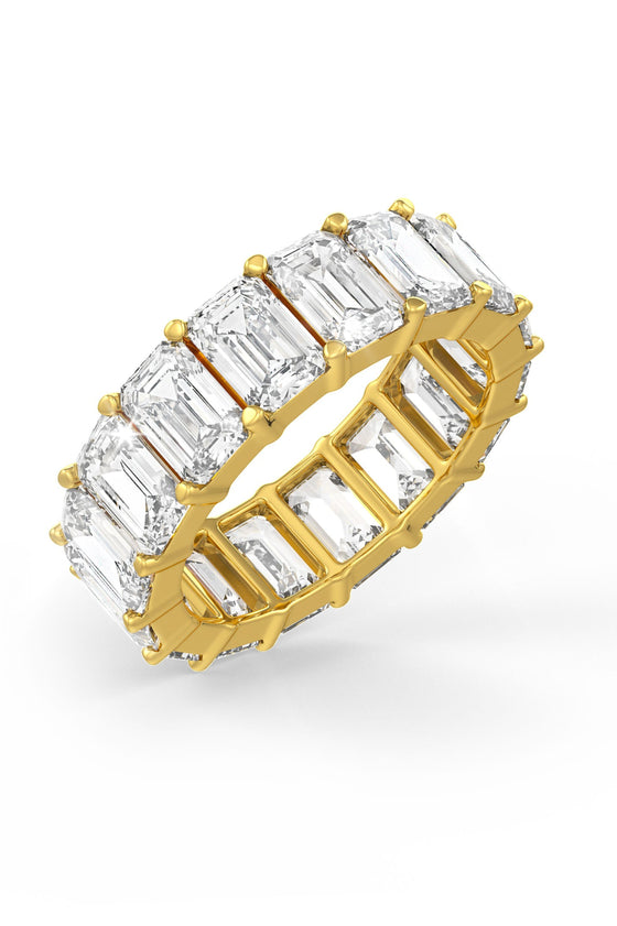 Emerald Cut Solitaire Wedding Bands