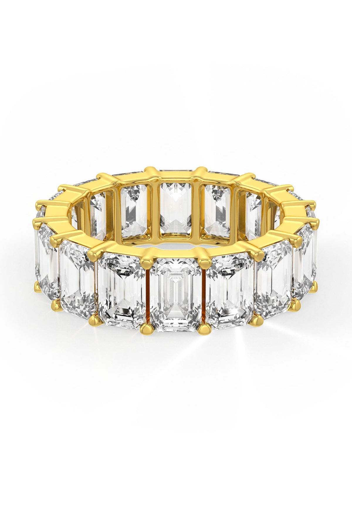 Emerald Cut Solitaire Wedding Bands