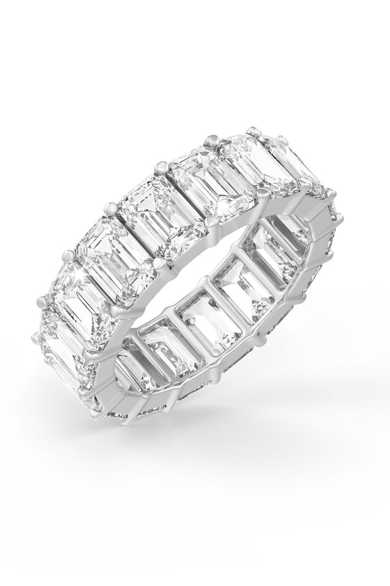 Emerald Cut Solitaire Wedding Bands