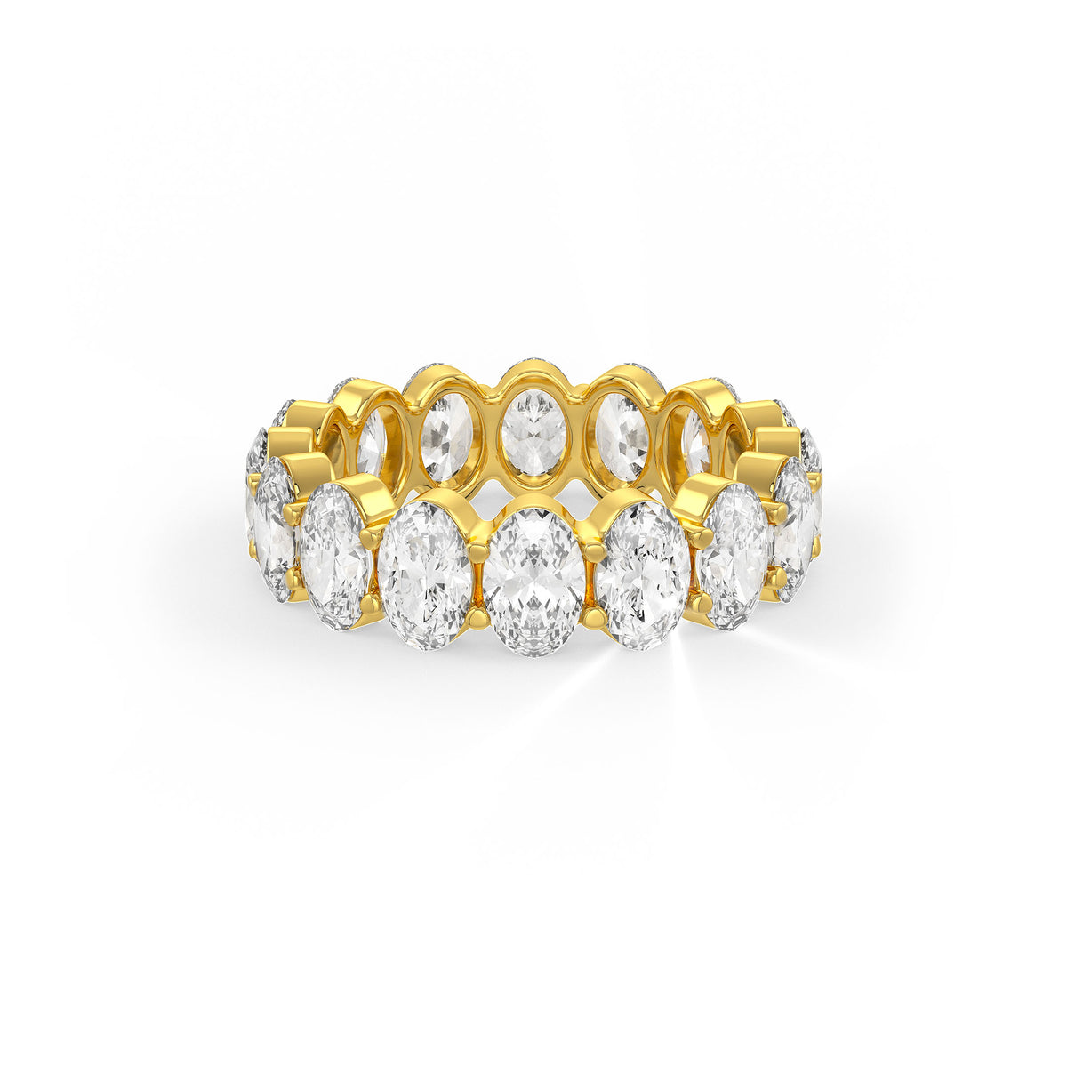 Oval Shaped Solitaire Wedding Bands