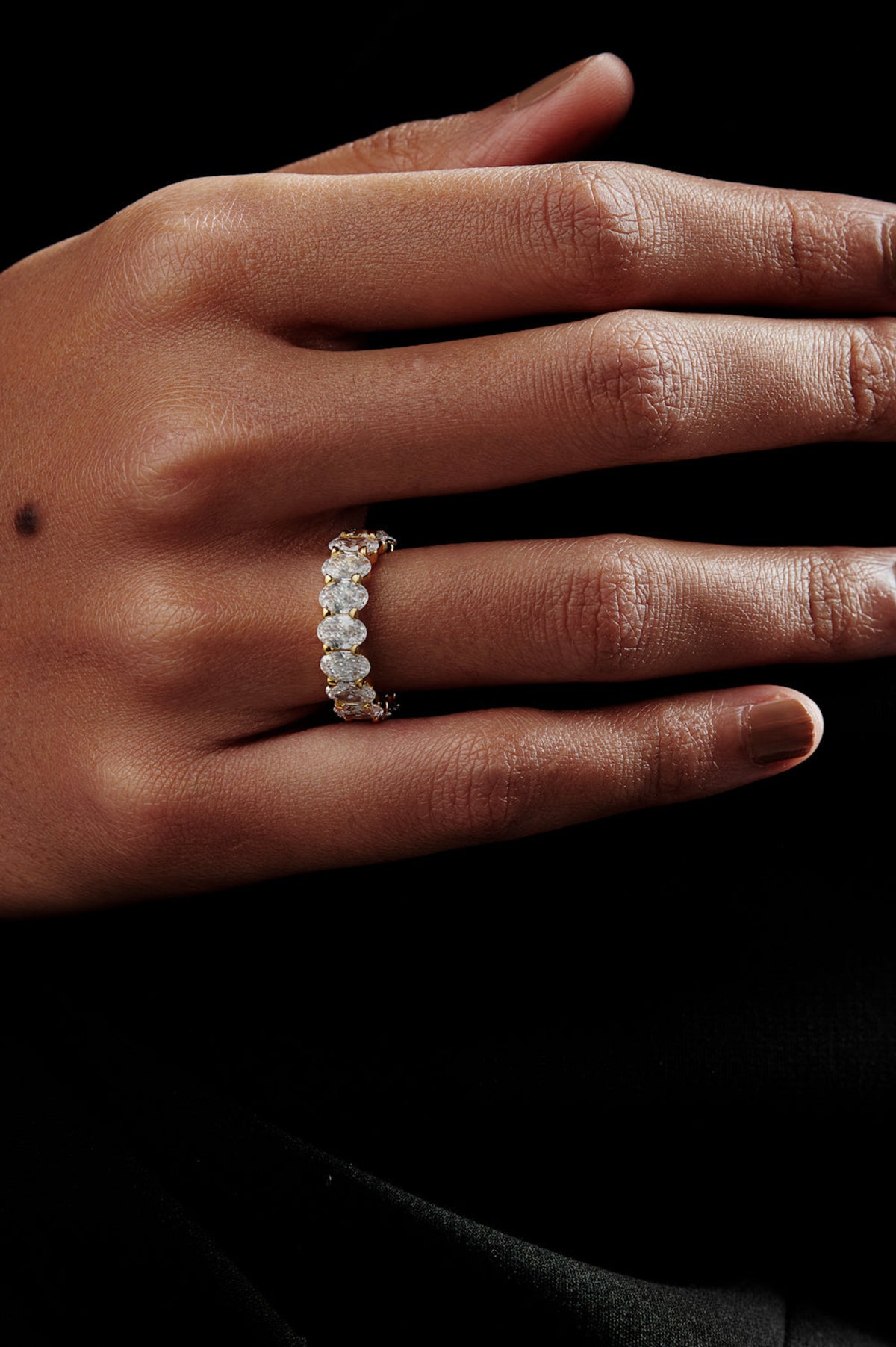 Oval Shaped Solitaire Wedding Bands