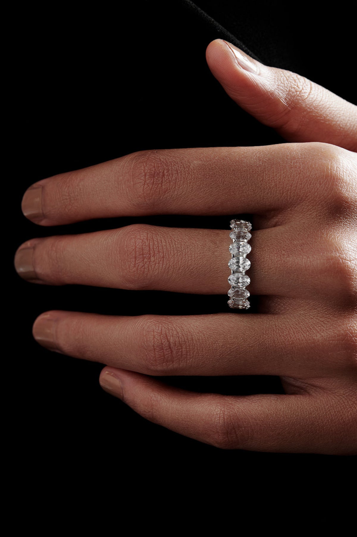 Oval Shaped Solitaire Wedding Bands