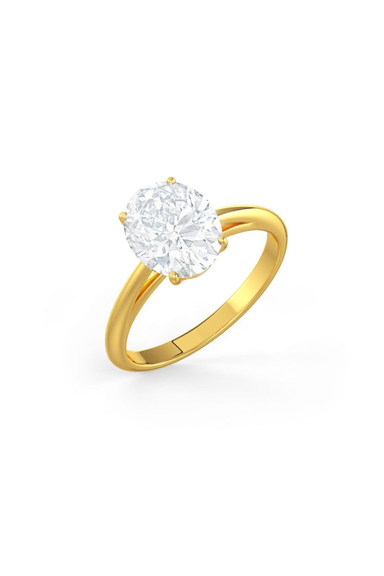 Oval Shaped Solitaire Engagement Ring