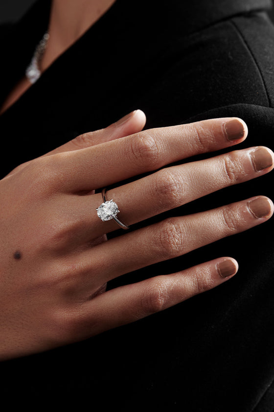 Oval Shaped Solitaire Engagement Ring