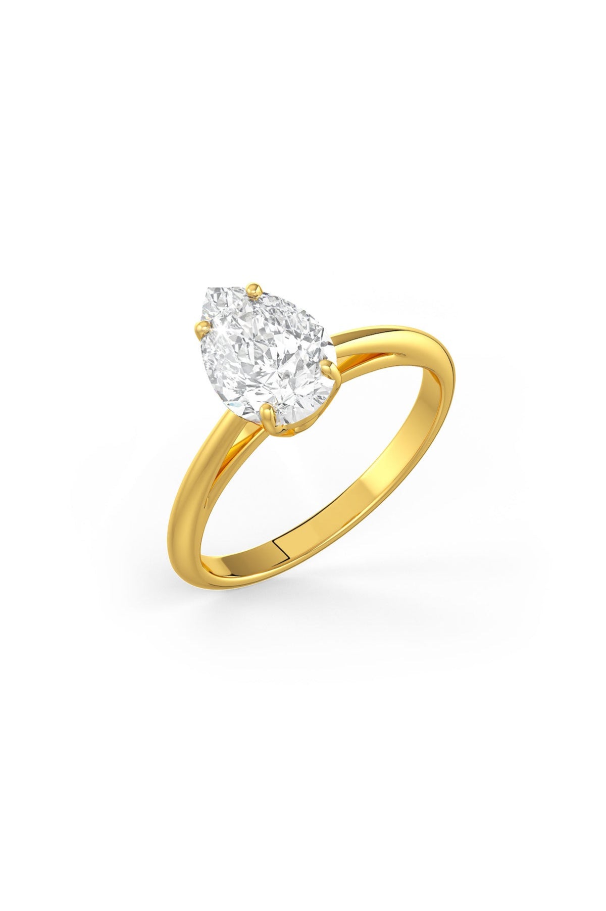 Pear Shaped Solitaire Engagement Ring