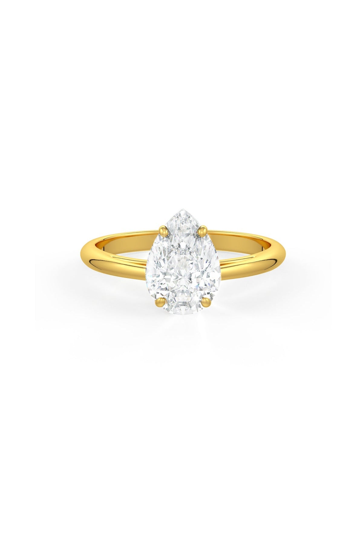 Pear Shaped Solitaire Engagement Ring
