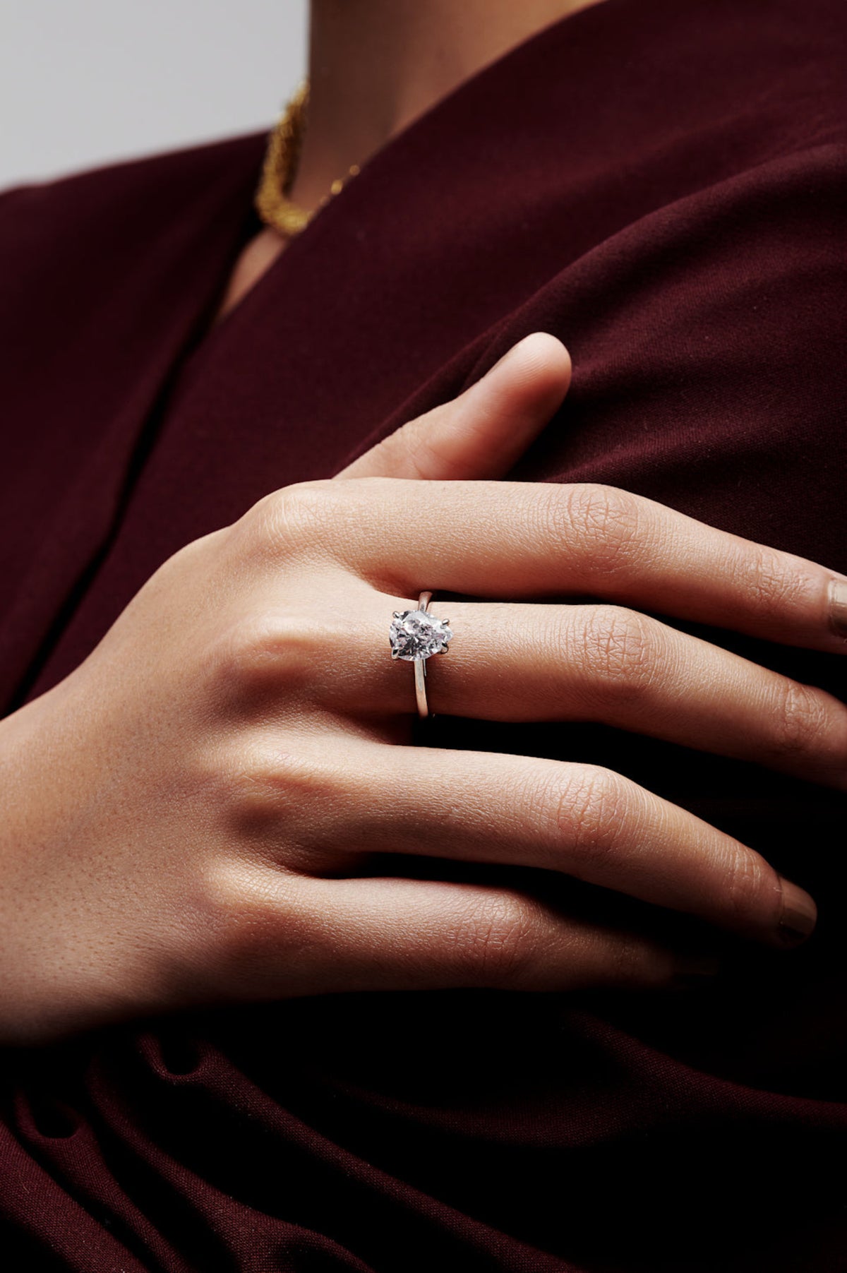 Pear Shaped Solitaire Engagement Ring