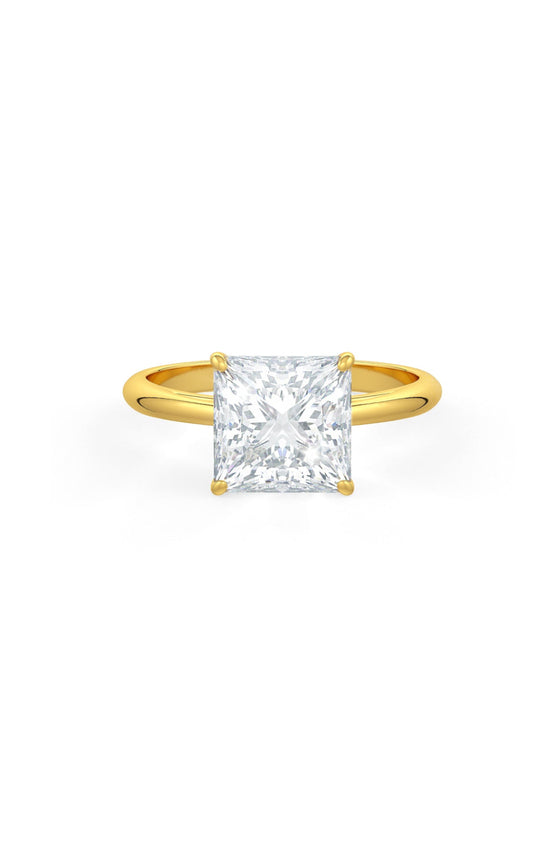 Square Shaped Solitaire Engagement Ring