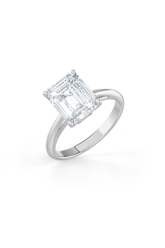 Emerald Cut Solitaire Engagement Ring