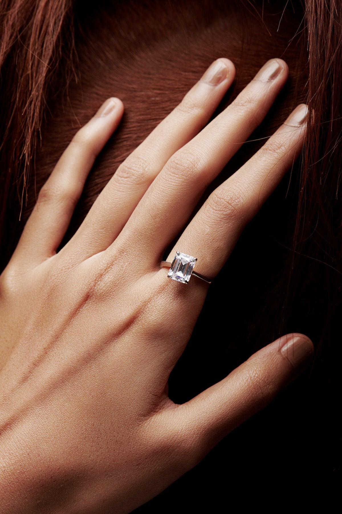 Emerald Cut Solitaire Engagement Ring