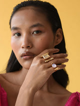 Crystal Studded Multi Ring