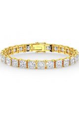 Square Shaped Solitaire Tennis Bracelet