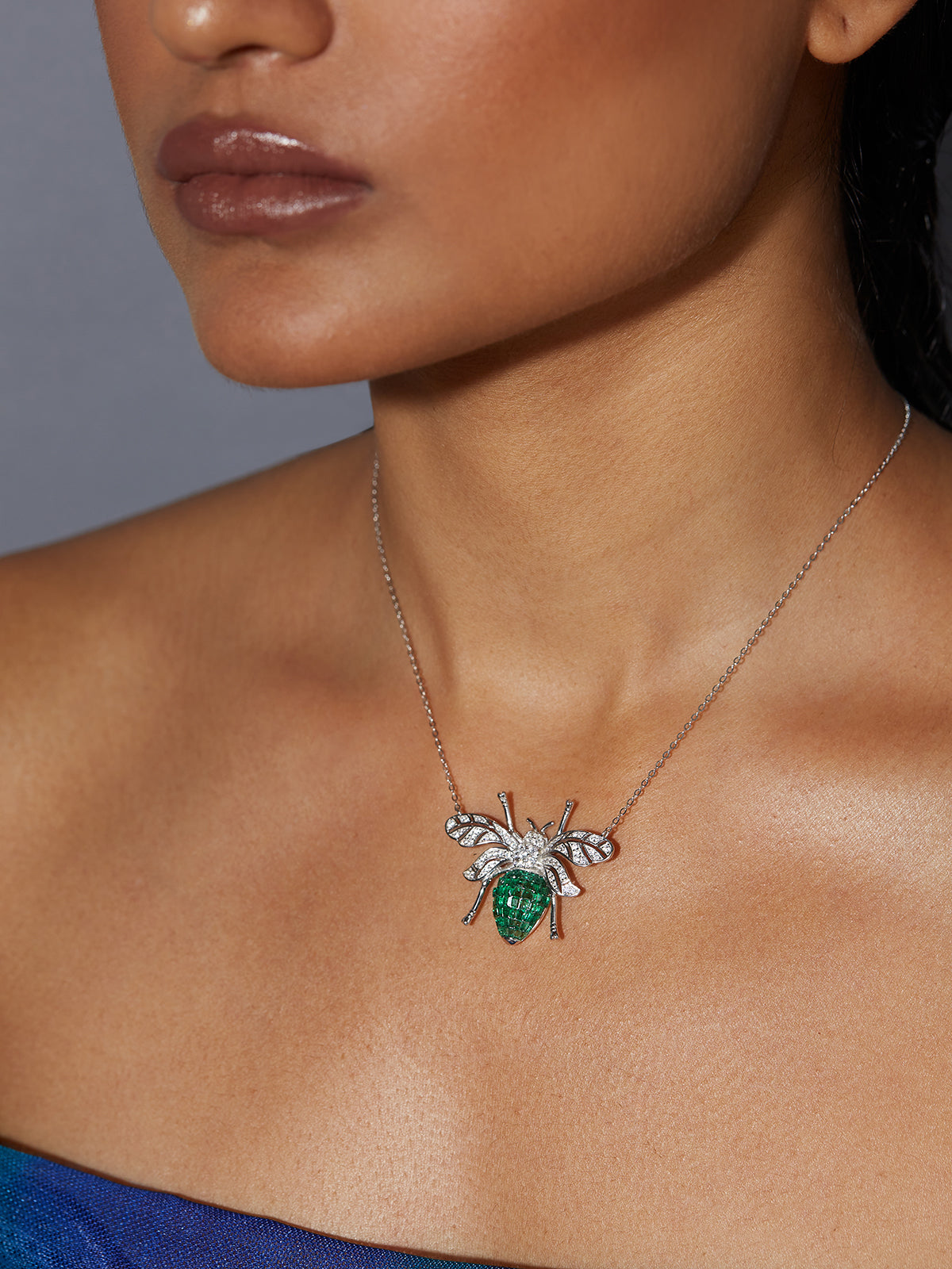 Enchanted Hive Honey Bee Pendant With Silver Chain