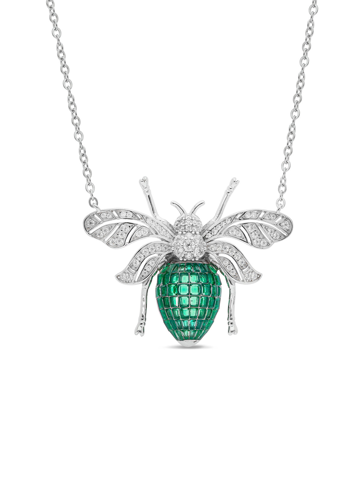 Enchanted Hive Honey Bee Pendant With Silver Chain