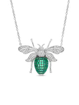 Enchanted Hive Honey Bee Pendant With Silver Chain