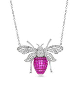 Enchanted Hive Honey Bee Pendant With Silver Chain