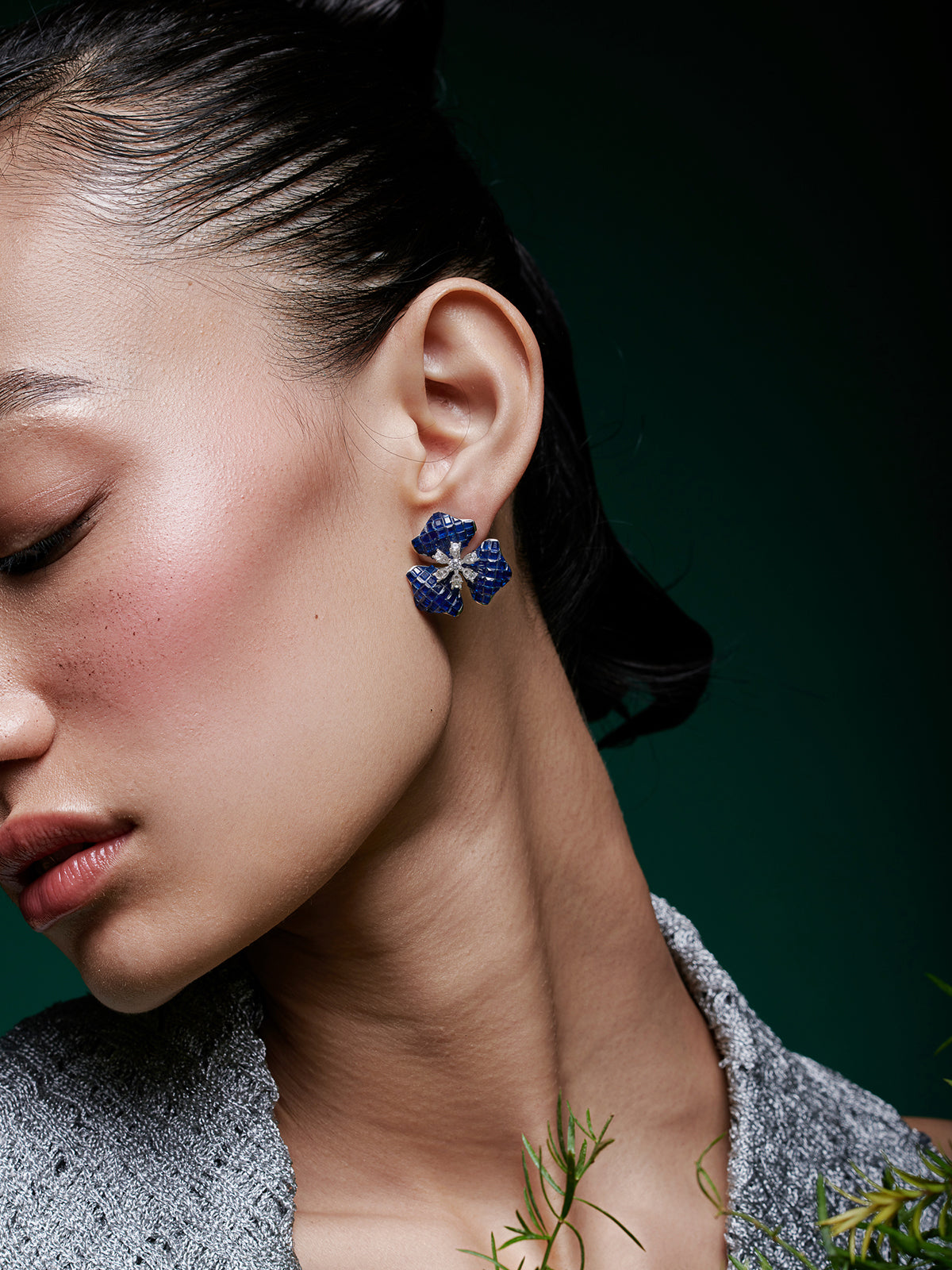 Ethereal Trillium Blossom Studs Earrings