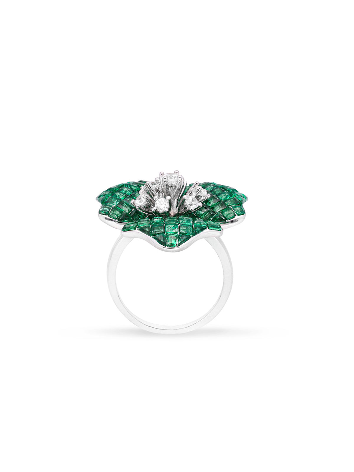 Ethereal Trillium Blossom Cocktail Ring