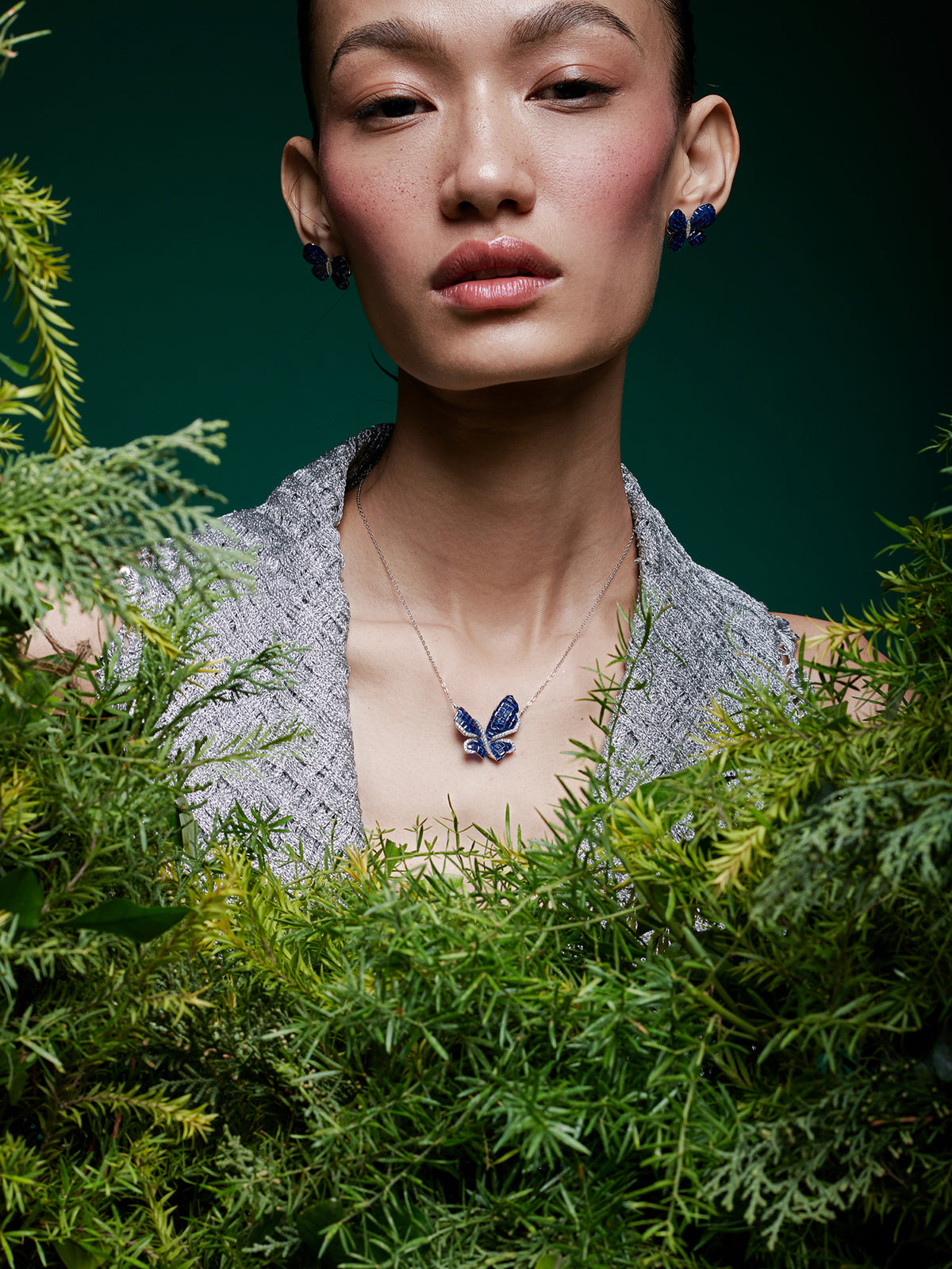 Mystical Butterfly Pendant With Silver Chain