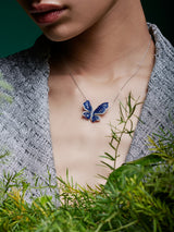Mystical Butterfly Pendant With Silver Chain
