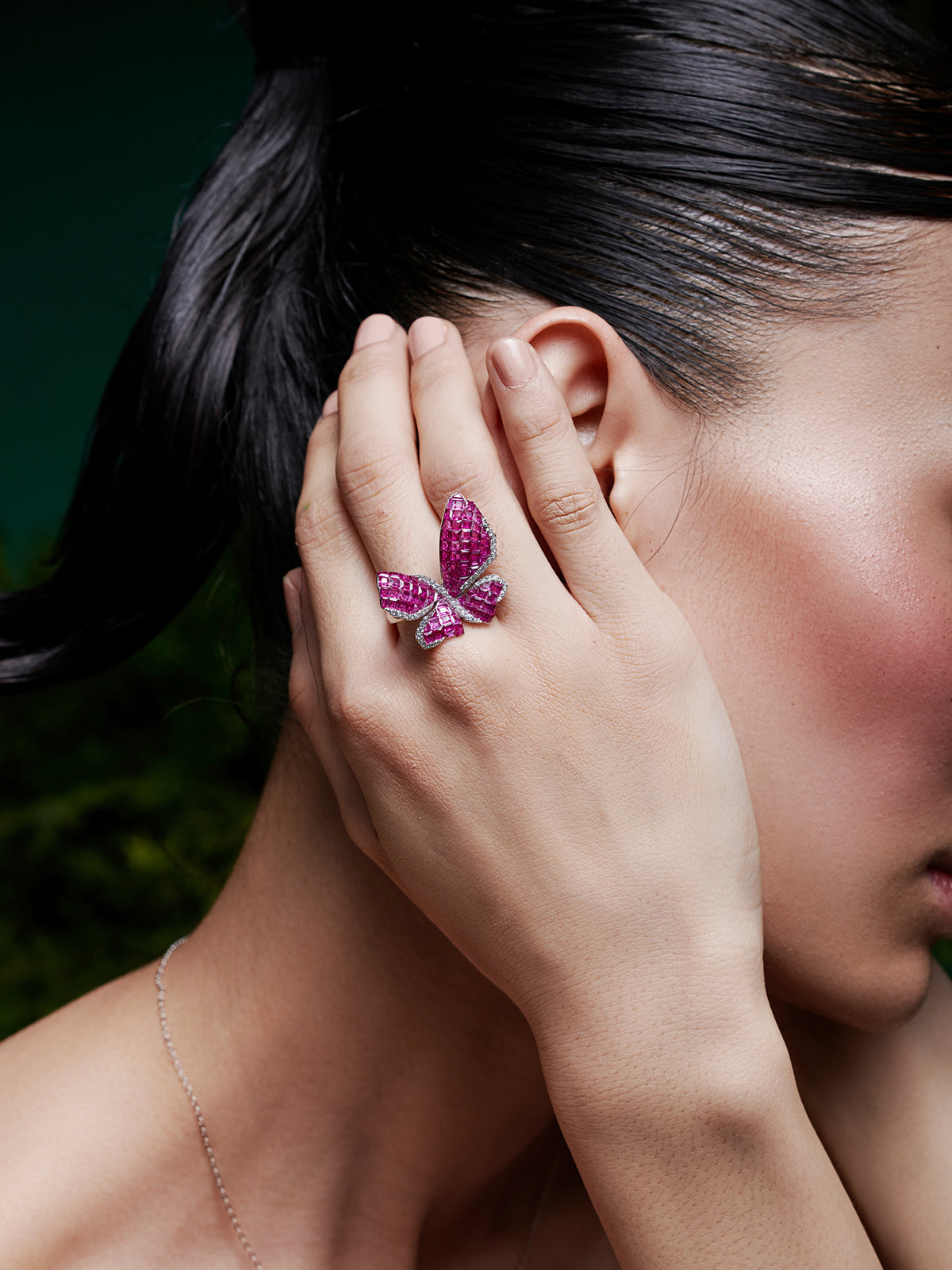 Morpho Butterfly Cocktail Ring