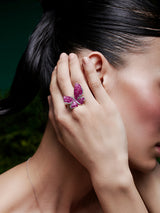 Morpho Butterfly Cocktail Ring