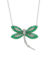 Woodland Dragonfly Pendant With Silver Chain