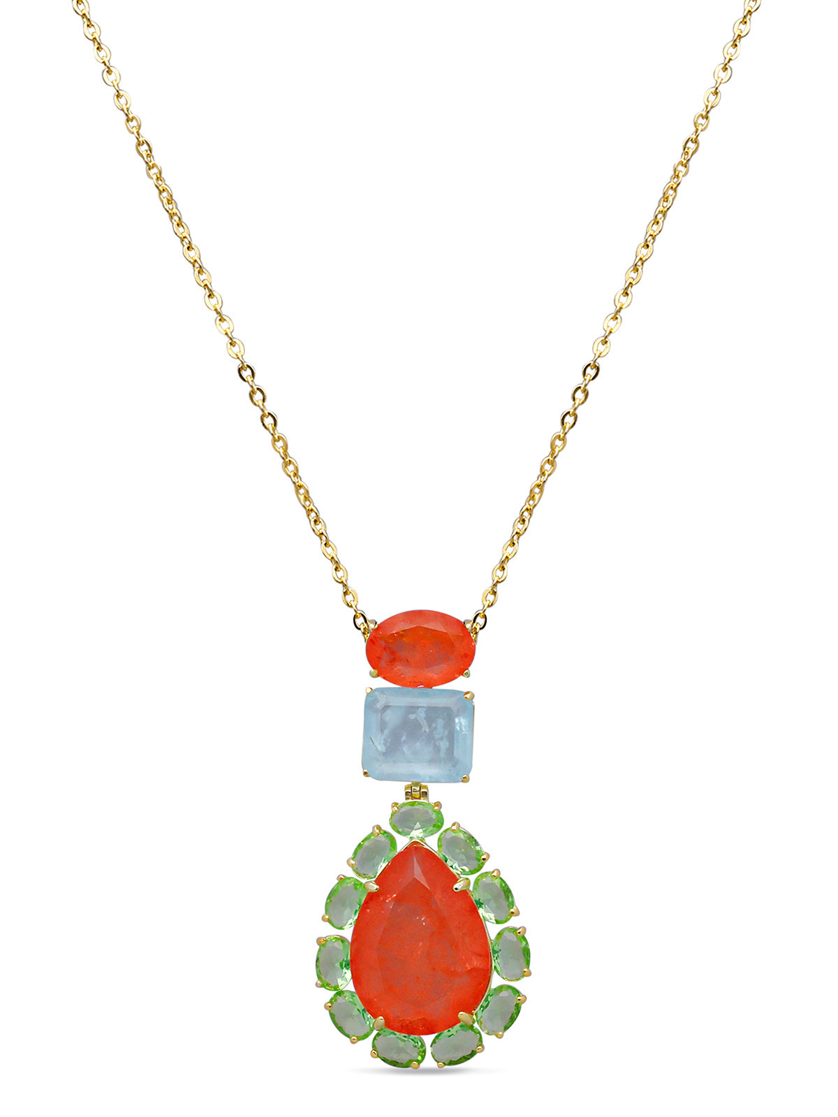 Peacock Paradise Pendant With Chain
