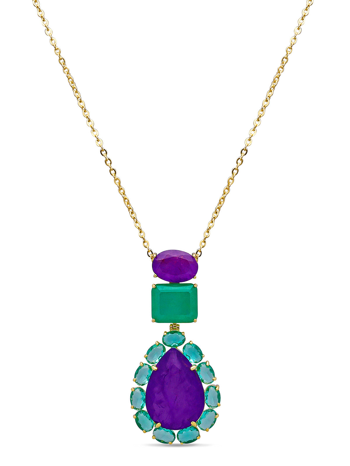 Peacock Paradise Pendant With Chain