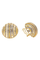 Chunky Dome Gold Stud Earrings