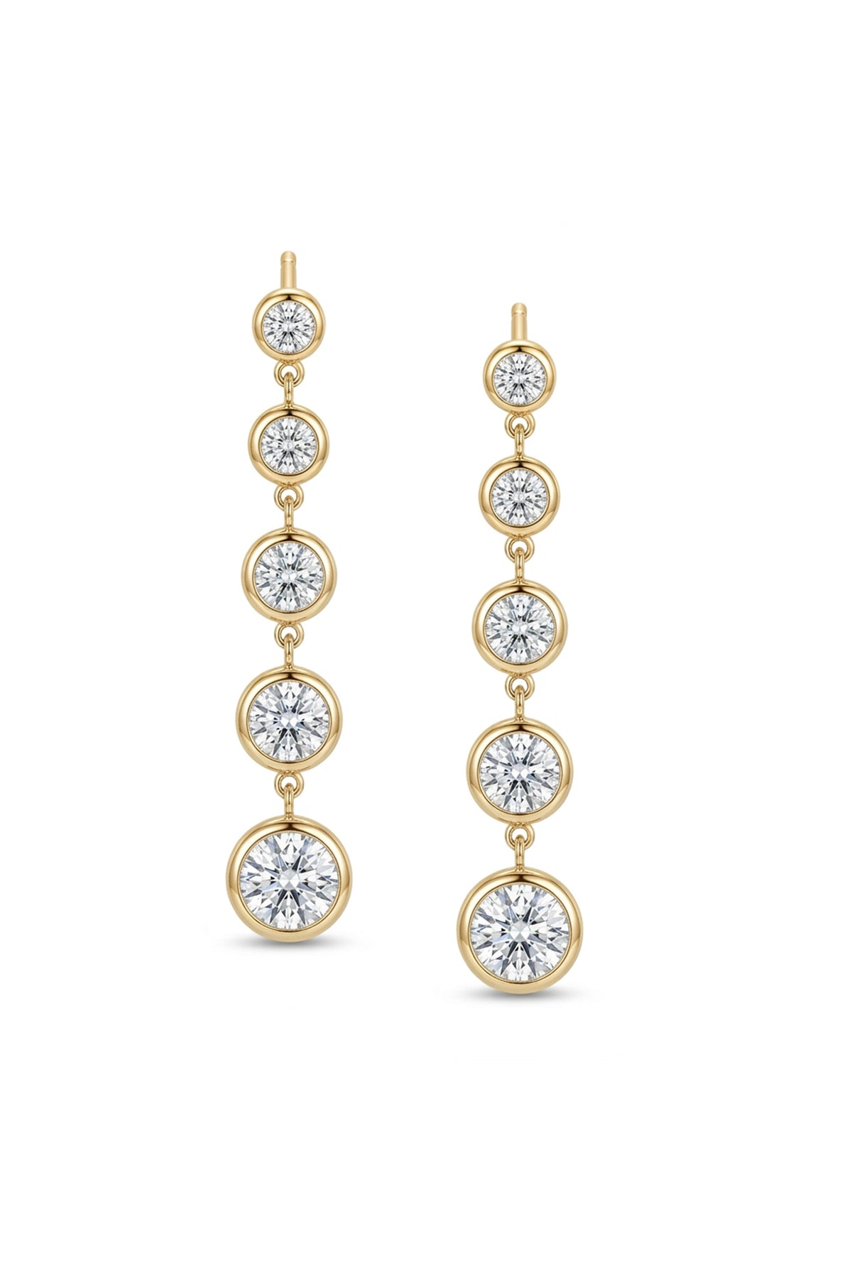 Geometric Gold Drop Earrings