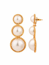 Triple Pearl Danglers