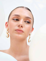 Triple Pearl Danglers