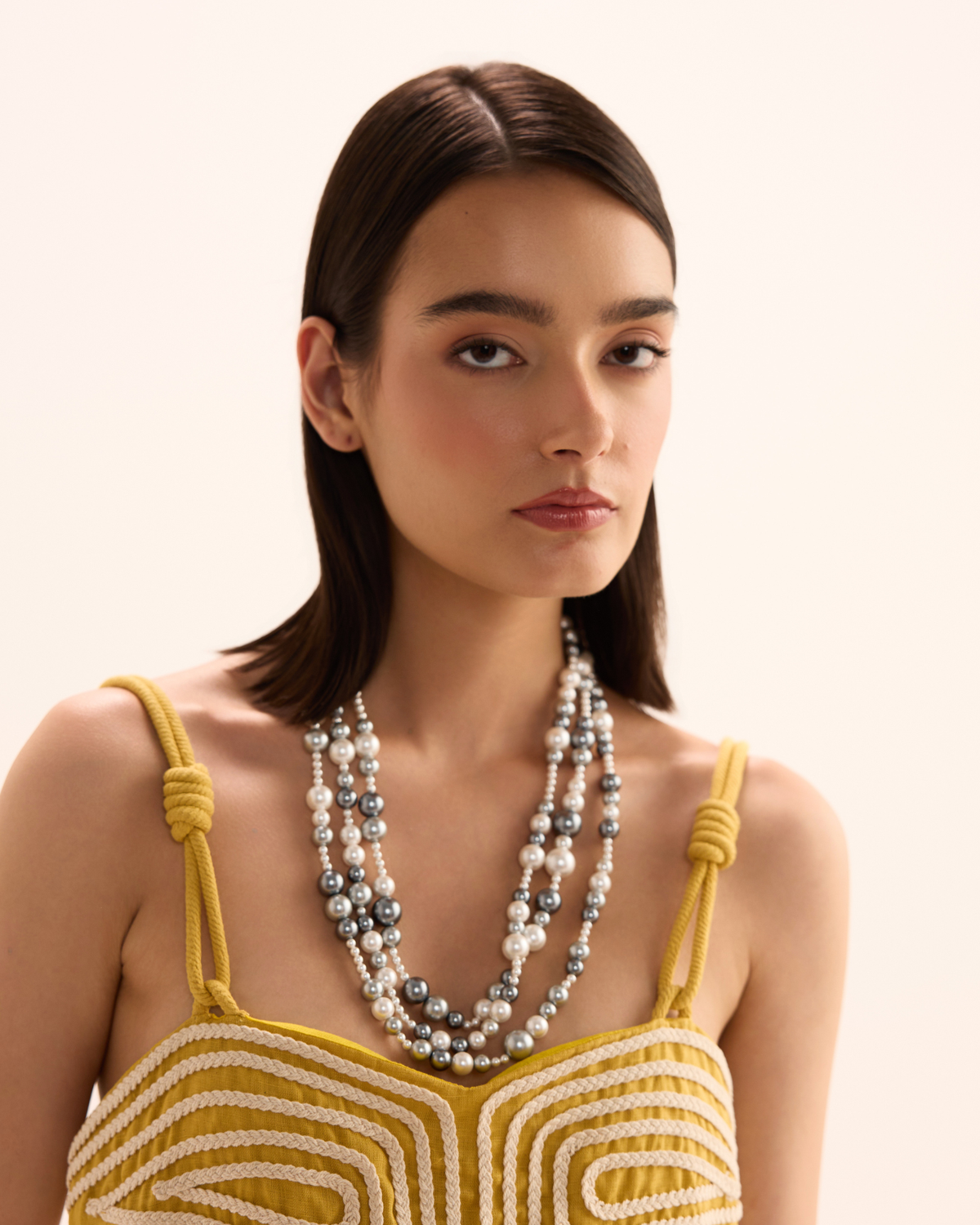 Silver & White Mixed Necklace