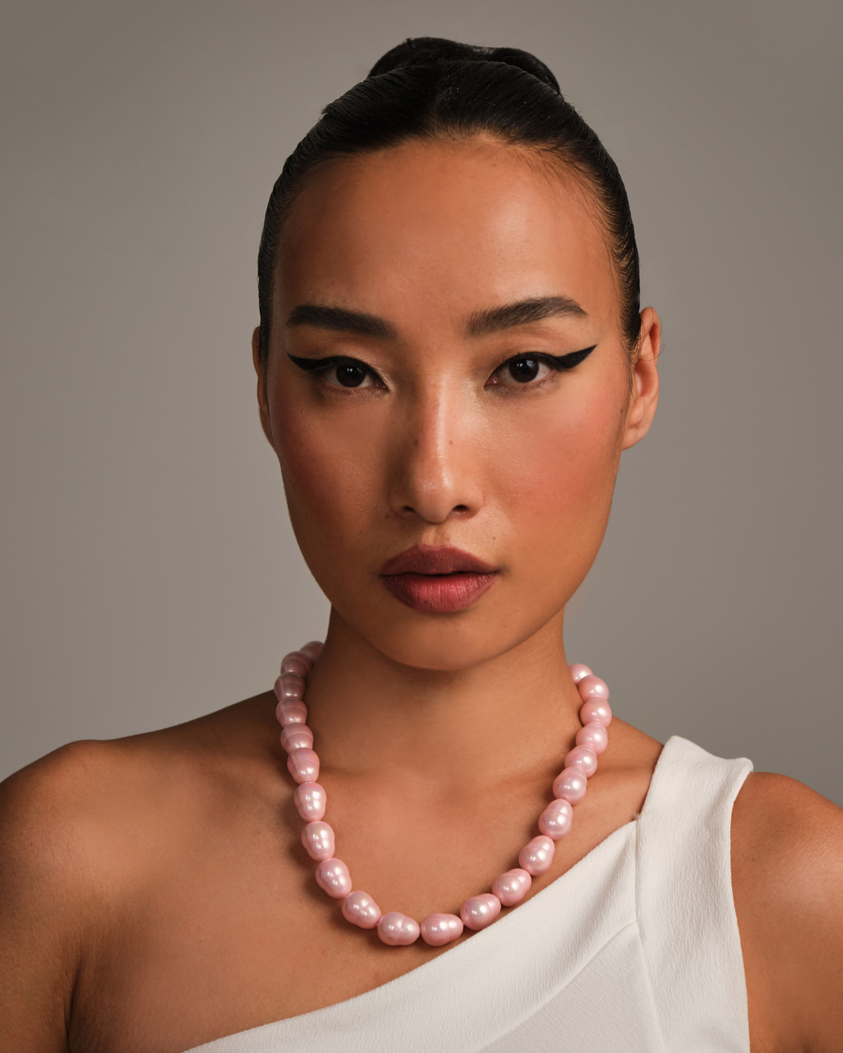 Oval Candy Pink Necklace