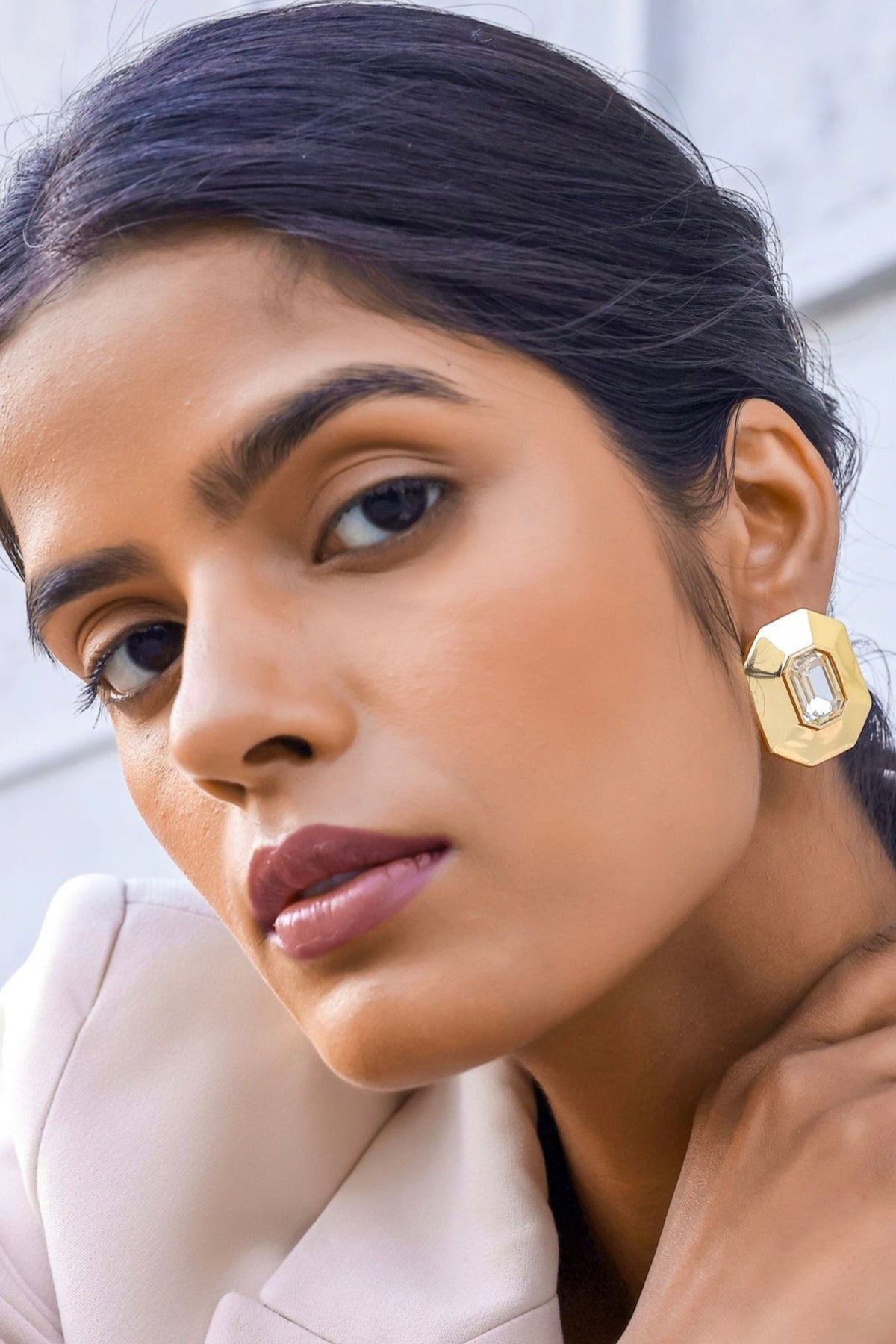 Tira Crystal Stud Earrings